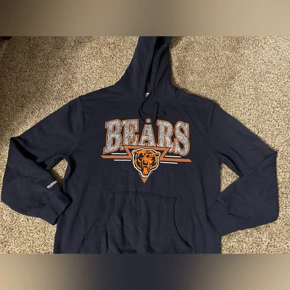 Mitchell N Ness Chicago Bears Hoodie Sweatshirt - Picture 2 of 5